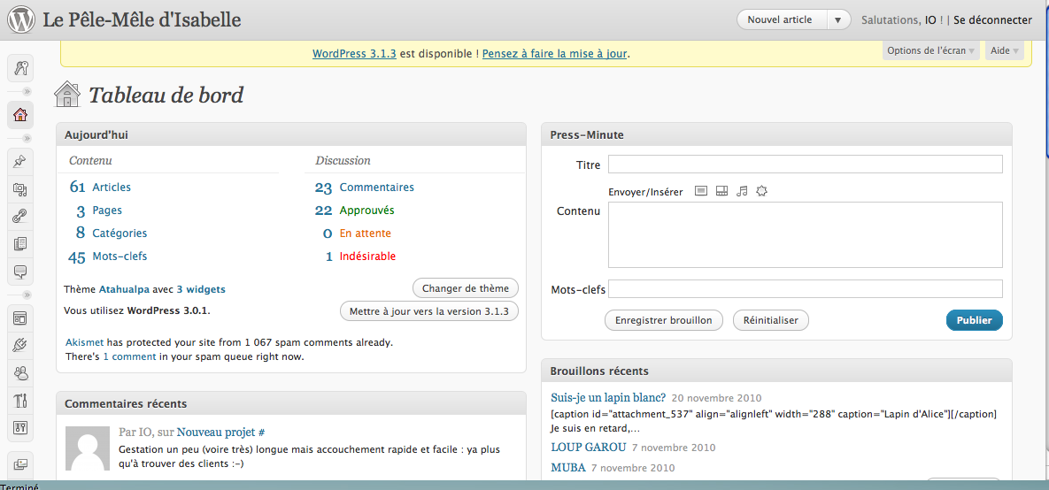Attention : il y a site WordPress et site WordPress !