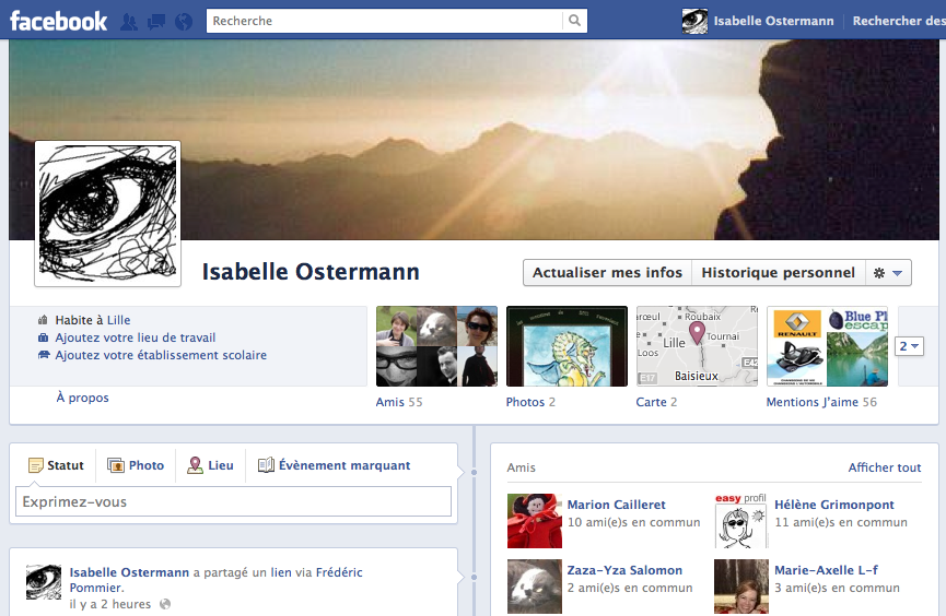 Timeline de Facebook pour les pages pros